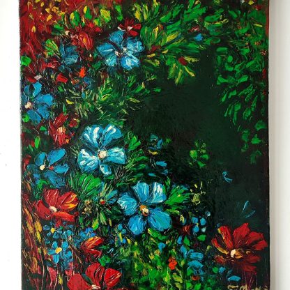 Floral - pictură în ulei pe pânză, Monea Teofil