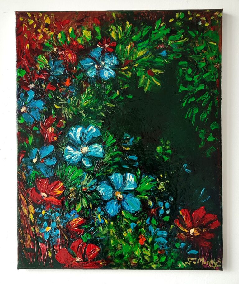 Floral - pictură în ulei pe pânză, Monea Teofil