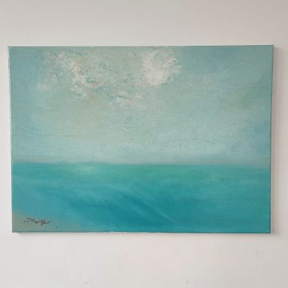 Mare calmă - pictură în ulei pe pânză, Monea Teofil