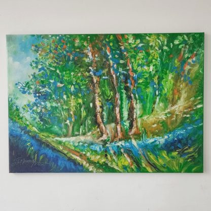 La marginea pădurii - pictură în ulei pe pânză, Monea Teofil