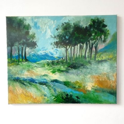 La munte - pictură în ulei pe pânză, Monea Teofil