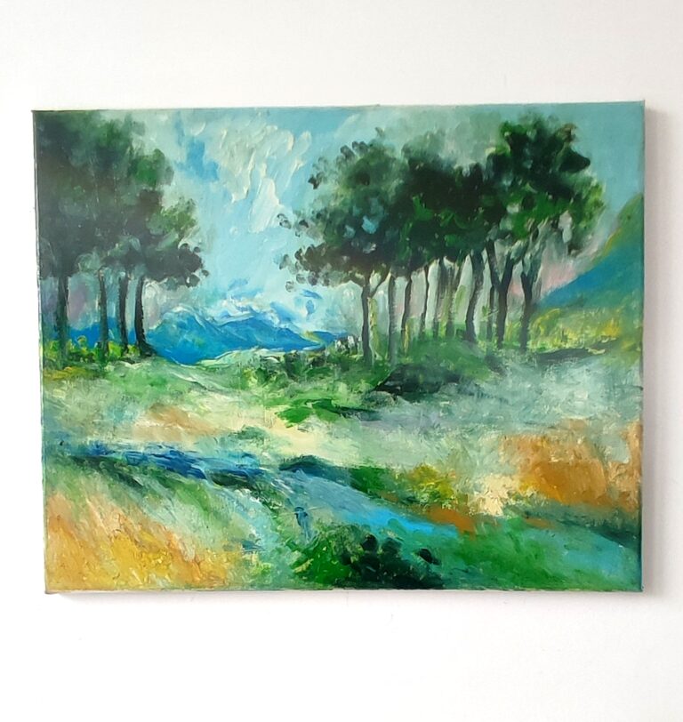 La munte La munte - pictură în ulei pe pânză, Monea Teofil