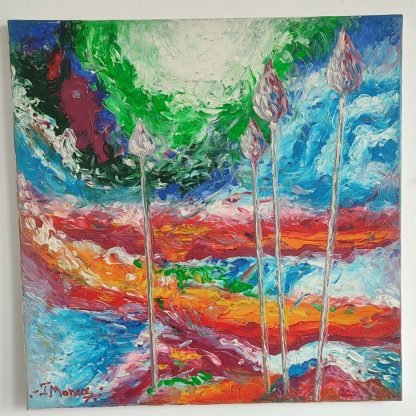Lacustru - pictură în ulei pe pânză, Monea Teofil