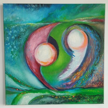 Yin si Yang - pictură în ulei pe pânză, Monea Teofil