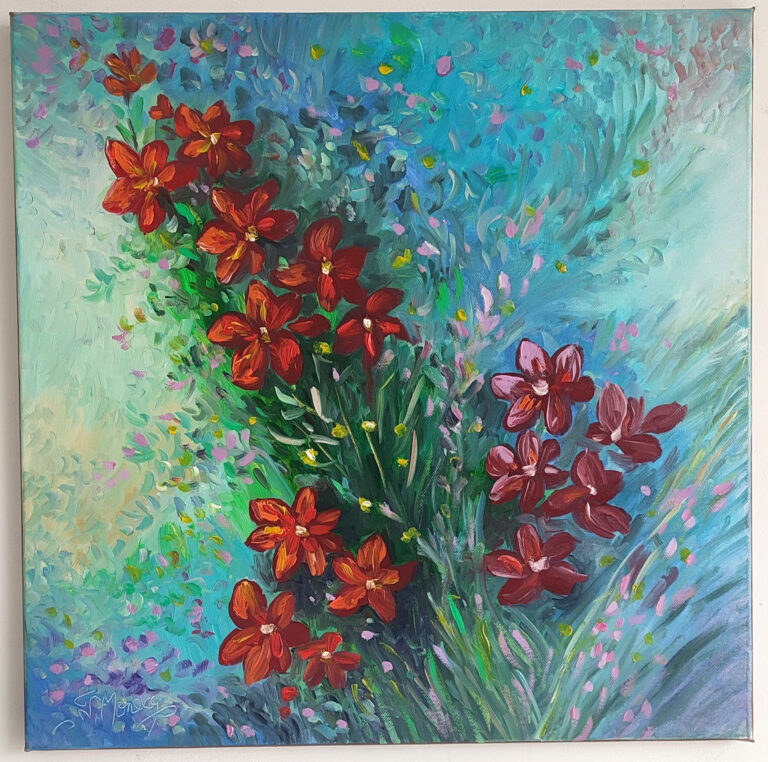 Forile pasiunii Florile pasiunii - pictură în ulei pe pânză, Monea Teofil