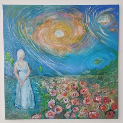 Pleiade - pictură în ulei pe pânză, Monea Teofil
