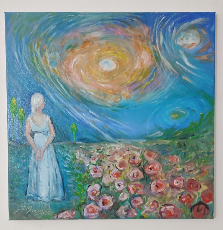 Pleiade - pictură în ulei pe pânză, Monea Teofil