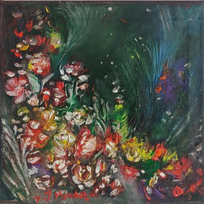 Florile dragostei - pictură în ulei pe pânză, Monea Teofil