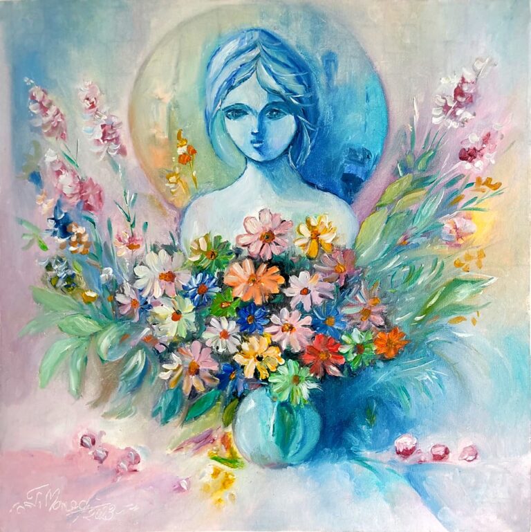 Mama Universului" - pictură în ulei pe pânză, Monea Teofil