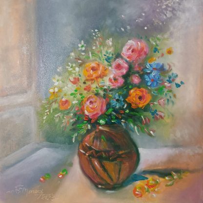 Înflorirea sentimentelor" - pictură în ulei pe pânză, Monea Teofil