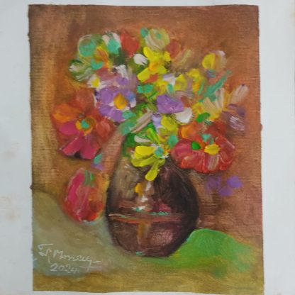 Flori - pictură în ulei pe pânză, Monea Teofil