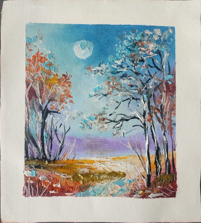 Peisaj - pictură în ulei pe pânză, Monea Teofil