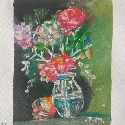 Flori - pictură în ulei pe pânză, Monea Teofil