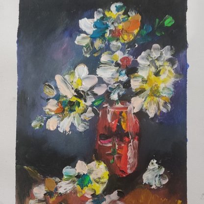Flori - pictură în ulei pe pânză, Monea Teofil