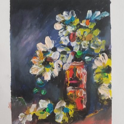 Flori - pictură în ulei pe pânză, Monea Teofil
