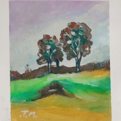 Peisaj - pictură în ulei pe pânză, Monea Teofil