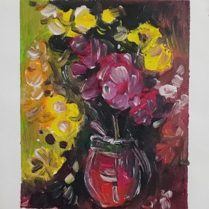 Flori - pictură în ulei pe pânză, Monea Teofil