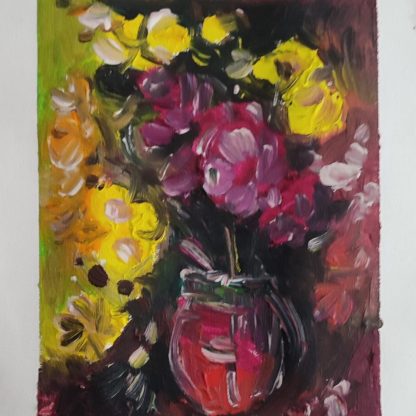 Flori - pictură în ulei pe pânză, Monea Teofil