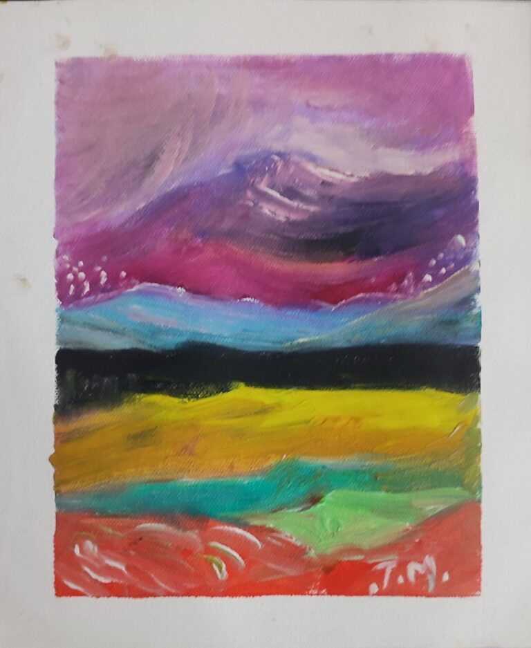 Peisaj - pictură în ulei pe pânză, Monea Teofil