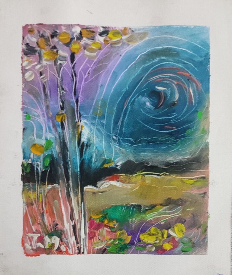 Peisaj - pictură în ulei pe pânză, Monea Teofil
