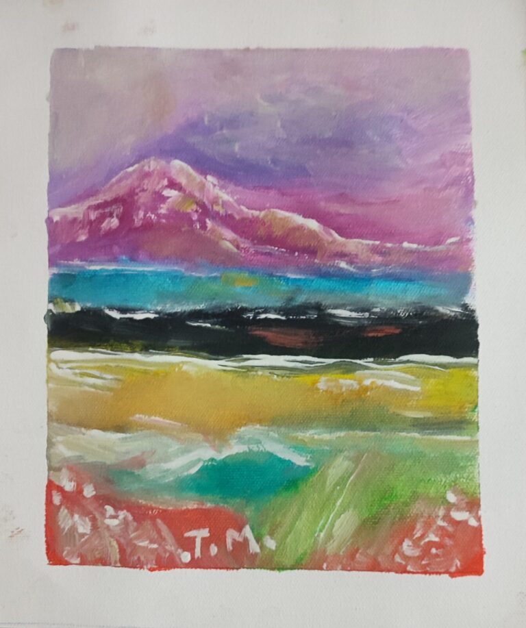 Peisaj - pictură în ulei pe pânză, Monea Teofil