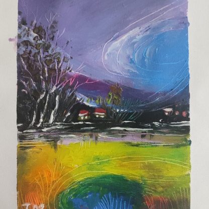Peisaj - pictură în ulei pe pânză, Monea Teofil