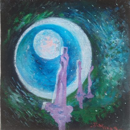 Spirala misterelor lunare" - pictură în ulei pe pânză, Monea Teofil