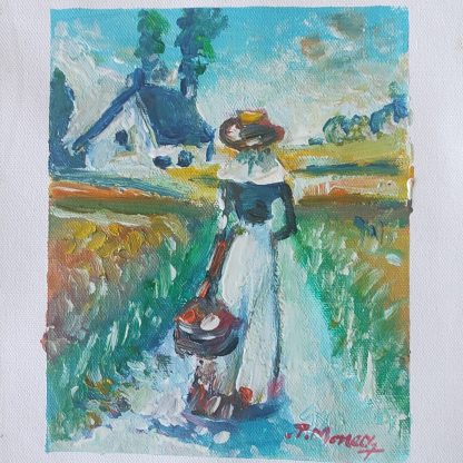 Peisaj - pictură în ulei pe pânză, Monea Teofil