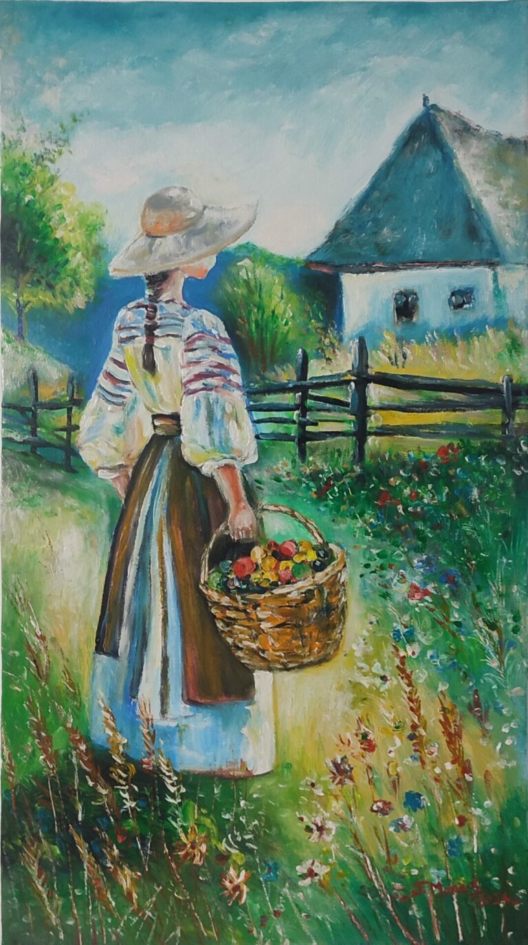 Întoarcerea la simplitate" - pictură în ulei pe pânză, Monea Teofil