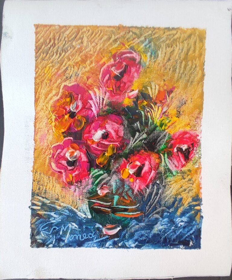 Picturi în ulei pe pânză 15 x 17 cm - iunie 2024 - Set 1 - pictură în ulei pe pânză, Monea Teofil