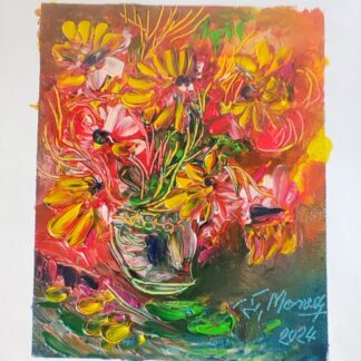 Picturi în ulei pe pânză 15 x 17 cm - iunie 2024 - Set 1 - pictură în ulei pe pânză, Monea Teofil