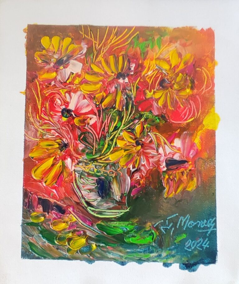 Picturi în ulei pe pânză 15 x 17 cm - iunie 2024 - Set 1 - pictură în ulei pe pânză, Monea Teofil