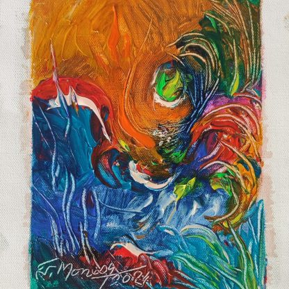 Picturi în ulei pe pânză 15 x 17 cm - iunie 2024 - Set 2 - pictură în ulei pe pânză, Monea Teofil