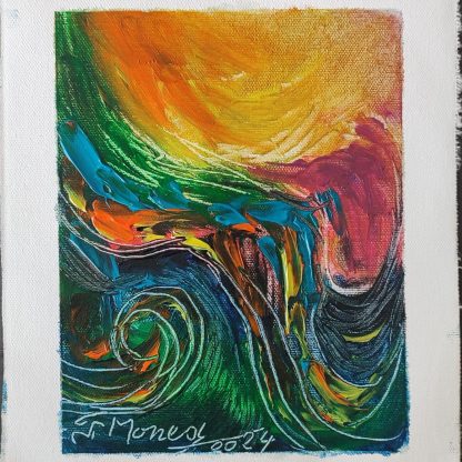 Picturi în ulei pe pânză 15 x 17 cm - iunie 2024 - Set 2 - pictură în ulei pe pânză, Monea Teofil