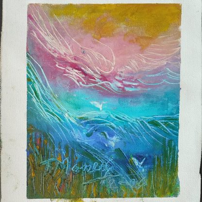 Picturi în ulei pe pânză 15 x 17 cm - iunie 2024 - Set 3 - pictură în ulei pe pânză, Monea Teofil
