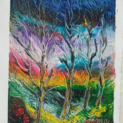 Picturi în ulei pe pânză 15 x 17 cm - iunie 2024 - Set 3 - pictură în ulei pe pânză, Monea Teofil