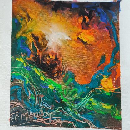 Picturi în ulei pe pânză 15 x 17 cm - iunie 2024 - Set 3 - pictură în ulei pe pânză, Monea Teofil