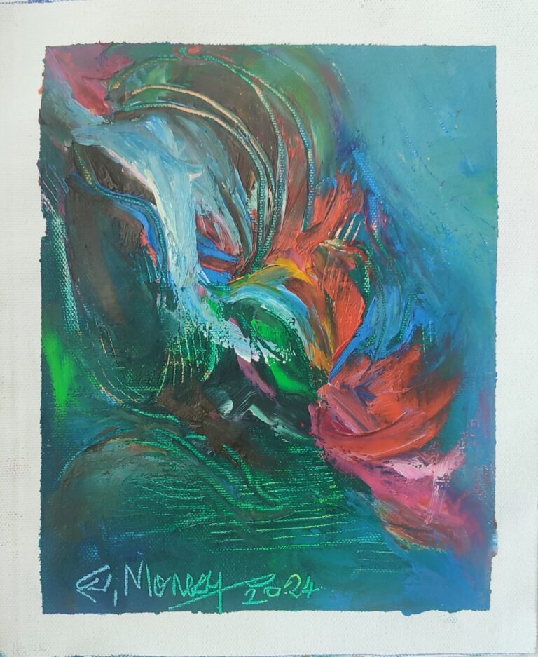 Picturi în ulei pe pânză 15 x 17 cm - iunie 2024 - Set 4 - pictură în ulei pe pânză, Monea Teofil