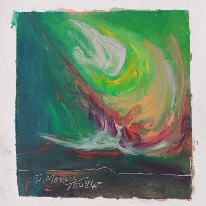 Picturi în ulei pe pânză 15 x 15-17 cm - iunie 2024 - Set 7 - pictură în ulei pe pânză, Monea Teofil