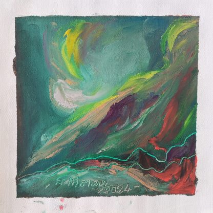 Picturi în ulei pe pânză 15 x 15-17 cm - iunie 2024 - Set 7 - pictură în ulei pe pânză, Monea Teofil