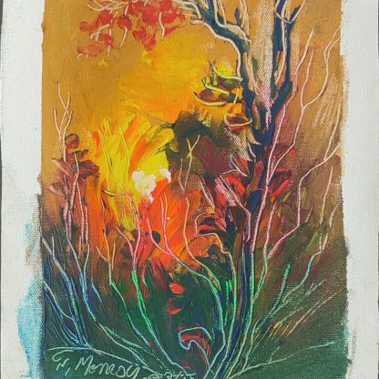 Picturi în ulei pe pânză 15 x 15/17 cm - iunie 2024 - Set 8 - pictură în ulei pe pânză, Monea Teofil