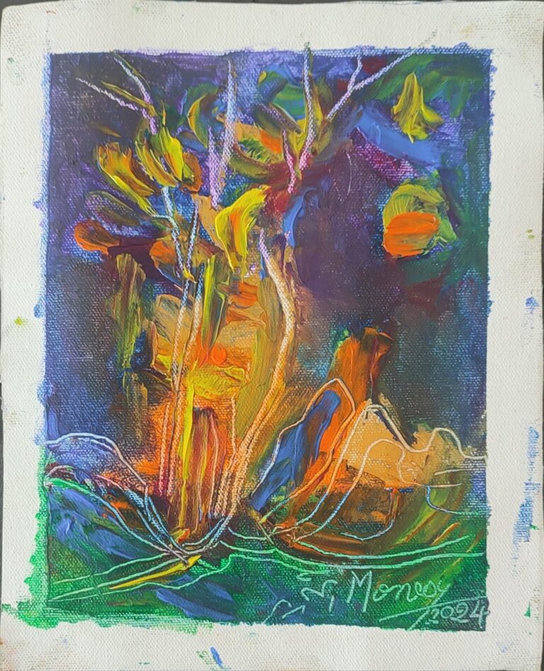 Picturi în ulei pe pânză 15 x 15/17 cm - iunie 2024 - Set 8 - pictură în ulei pe pânză, Monea Teofil
