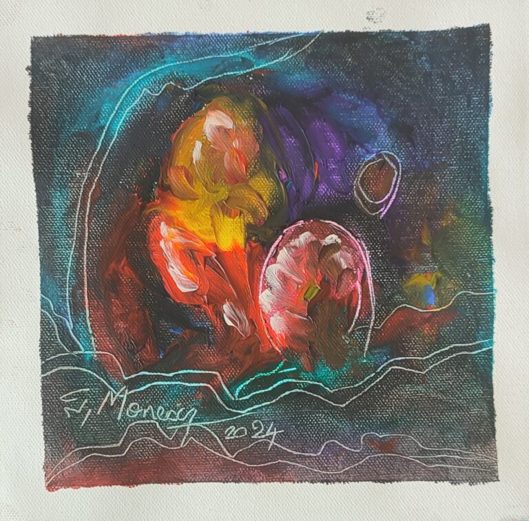 Picturi în ulei pe pânză 15 x 15/17 cm - iunie 2024 - Set 8 - pictură în ulei pe pânză, Monea Teofil