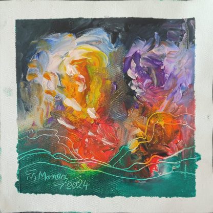 Picturi în ulei pe pânză 15 x 15/17 cm - iunie 2024 - Set 8 - pictură în ulei pe pânză, Monea Teofil