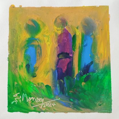 Picturi în ulei pe pânză 15 x 15 cm - iunie 2024 - Set 9 - pictură în ulei pe pânză, Monea Teofil