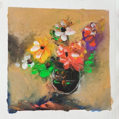 Picturi în ulei pe pânză 15 x 15 cm - iunie 2024 - Set 9 - pictură în ulei pe pânză, Monea Teofil