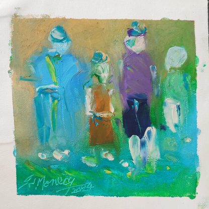 Picturi în ulei pe pânză 15 x 15 cm - iunie 2024 - Set 9 - pictură în ulei pe pânză, Monea Teofil