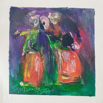 Picturi în ulei pe pânză 15 x 15 cm - iunie 2024 - Set 9 - pictură în ulei pe pânză, Monea Teofil