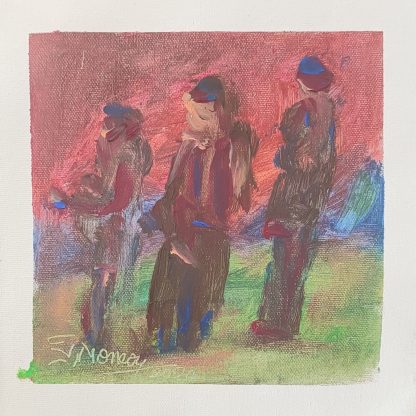 Picturi în ulei pe pânză 15 x 15 cm - iunie 2024 - Set 9 - pictură în ulei pe pânză, Monea Teofil