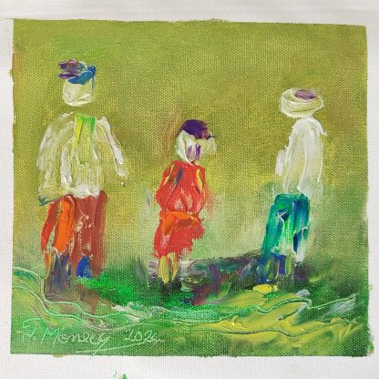 Picturi în ulei pe pânză 15 x 15 cm - iunie 2024 - Set 9 - pictură în ulei pe pânză, Monea Teofil